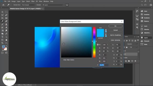 Professional Website Banner Design - Adobe Photoshop Tutorial смотреть онлайн