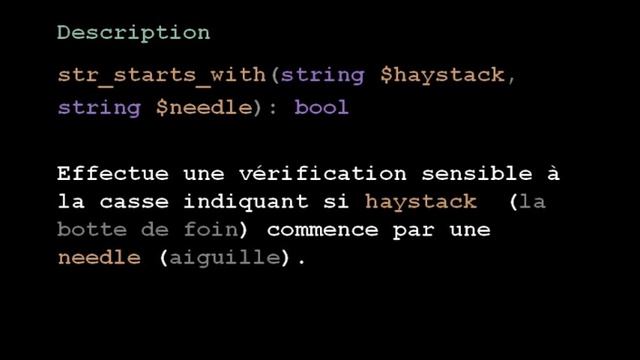 PHP-Fonctions: str_starts_with смотреть онлайн