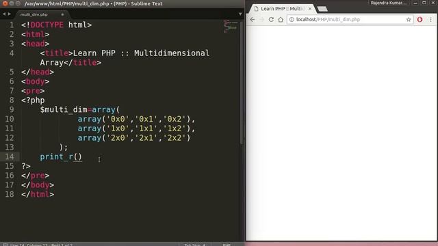 22 Multidimensional Array Part 01 смотреть онлайн