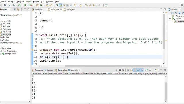 eclipse workspace Hello src Assignemnts Ass3a java Eclipse IDE 2021 03 25 19 19 55 смотреть онлайн