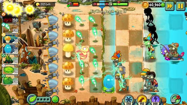 Plants vs Zombies 2 Big Wave Beach day 25 / Растения против Зомби 2 Пляж Большой Волны день 25 смотреть онлайн