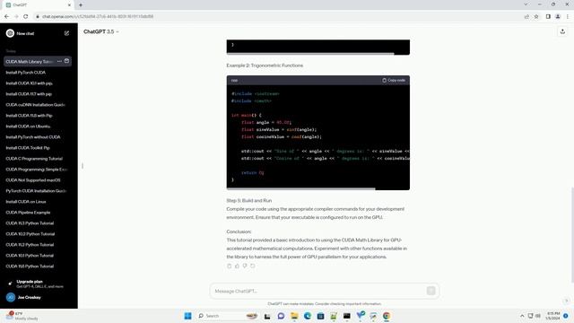 cuda math library example смотреть онлайн
