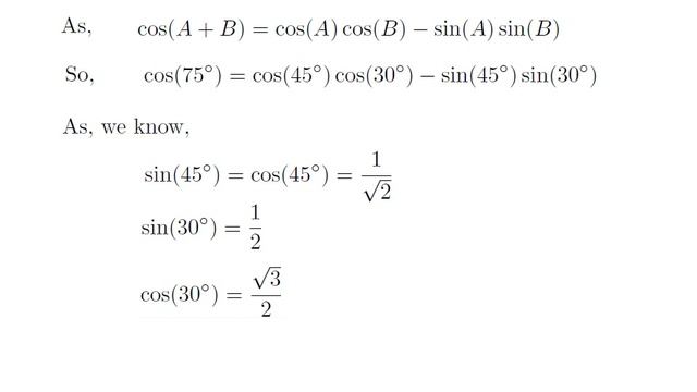 Value of cos(75) | What is the value of cos(75) | How to find the value of cos(75) смотреть онлайн