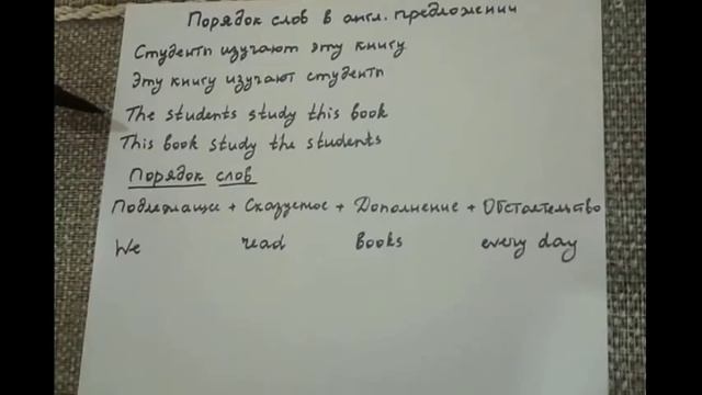 Построение английского предложения смотреть онлайн