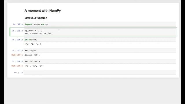 Using NumPy array (...) function : A Moment with NumPy смотреть онлайн