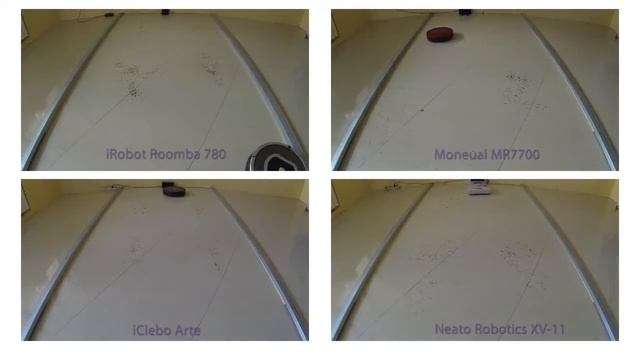 Сравнение роботов пылесосов iRobot Roomba 780, iClebo Arte, Neato XV 11 и Moneual MR7700 смотреть онлайн