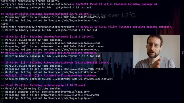 Of course t2 Linux can cross compile even more! Casually working on my unmatched RISCV Desktop! смотреть онлайн