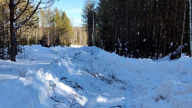 Русские дороги. Пробиваемся на ДТ-75 и Т-150К по глубокому снегу. смотреть онлайн