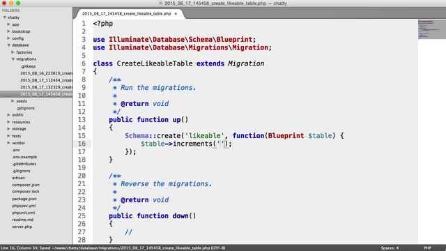 Social Network with PHP: Likes table migration (31/37) смотреть онлайн