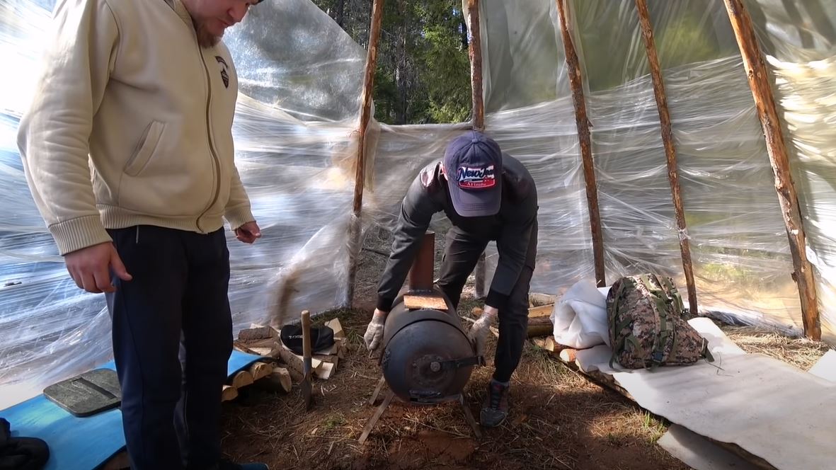 САМОДЕЛЬНАЯ ПЕЧЬ ИЗ ГАЗОВОГО БАЛЛОНА ДЛЯ БАЛАГАНА | ИСПЫТАЛИ ПЕЧЬ