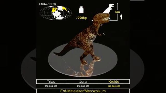 Dinosaurier 3D: Erd-Mittelalter Kreide - Tyrannosaurus смотреть онлайн