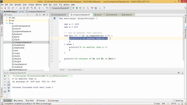 Kotlin - Comparison Operator смотреть онлайн
