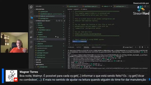 Live coding - Testando componentes da biblioteca React Select com Cypress смотреть онлайн