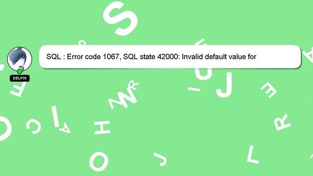 SQL : Error code 1067, SQL state 42000: Invalid default value for 'memberSince' when compiling a ta смотреть онлайн