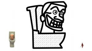 Как Быстро и легко нарисовать и раскрасить картинку Скибиди туалета