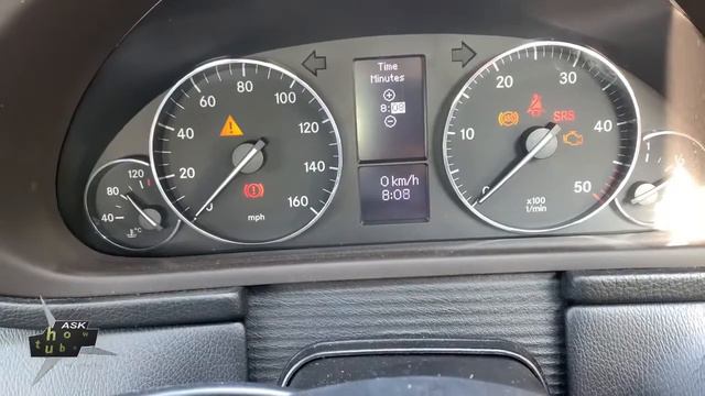 Mercedes c class coupe w203, 2007 how to set time and date. смотреть онлайн