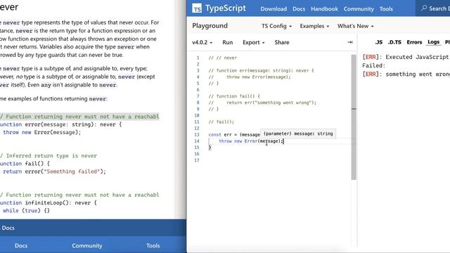Typescript Basic Types | Never смотреть онлайн
