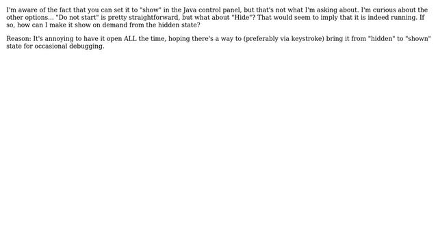Unix & Linux: How do I display the Java console? смотреть онлайн