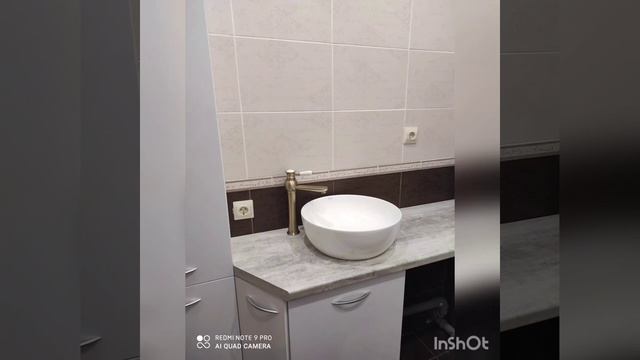 Раковина-чаша на столешници и смеситель смотреть онлайн