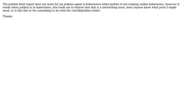 Publishhtml not working for jenkins agent within kubernetes смотреть онлайн