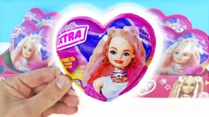 БАРБИ EXTRA 2023 пластиковые сердечки-сюрпризы, игрушки Конфитрейд Barbie Kinder Surprise unboxing