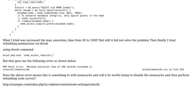 Fatal error: Maximum execution time of 240 seconds exceeded in... смотреть онлайн