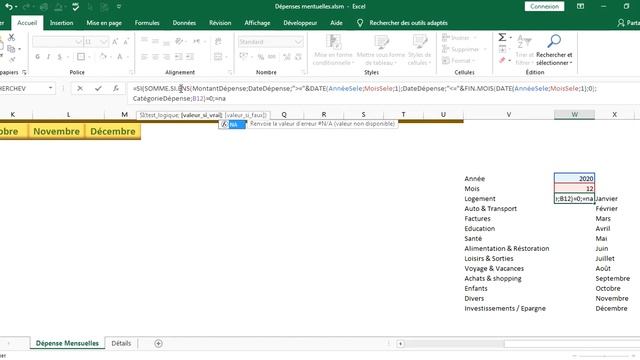 Créer une application de budget mensuel sur excel à partir de zéro смотреть онлайн