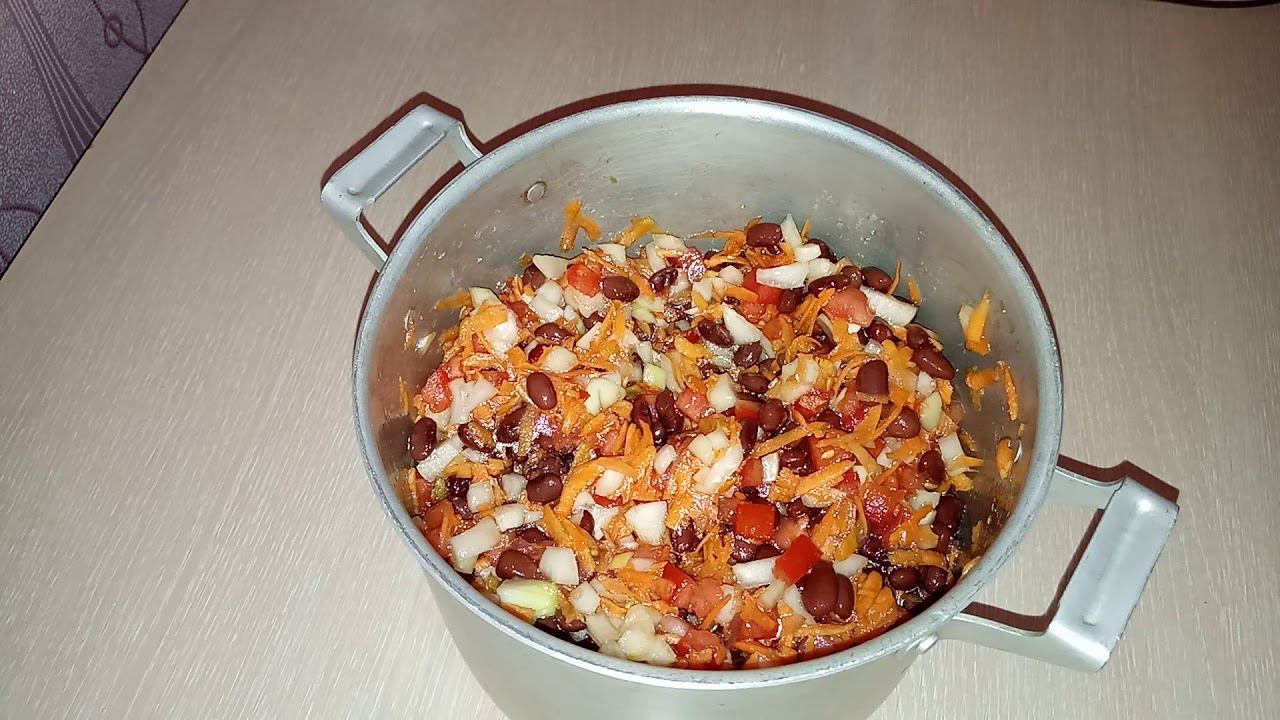 Салат с фасолью//заготовка на зиму//мое любимое блюдо смотреть онлайн