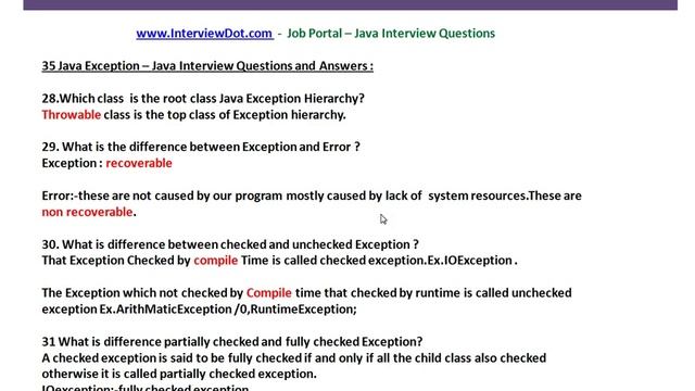 Java Interview Question And Answer 35 Java Exception Interview Question Part 3 смотреть онлайн