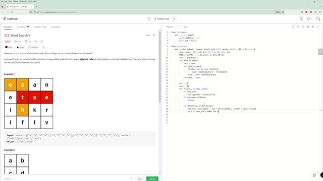 Word Search II - LeetCode 212 - Python смотреть онлайн