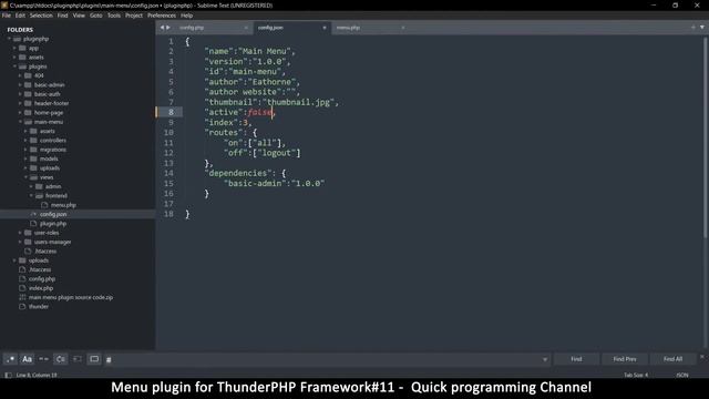 Menu plugin for thunderPHP Framework #11 | Bug fixes | Quick programming tutorial смотреть онлайн