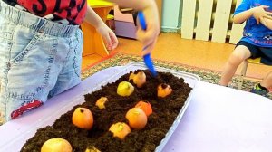 Посадка лука с детьми второй младшей группы