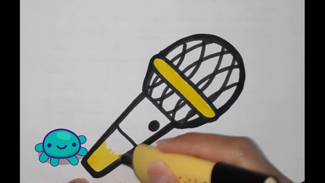 How to Draw a Microphone I рисунки рисовать I Bolalar uchun mikrofonni qanday chizish mumkin смотреть онлайн
