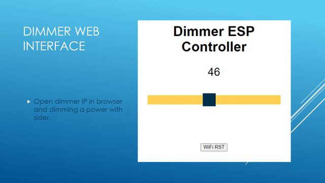 AC dimmer controller with WiFi ESP8266/ESP32. Web interface control. смотреть онлайн