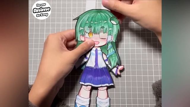 HOW TO MAKE PAPER DOLL GACHA LIFE | DIY | Draw so easy Anime смотреть онлайн