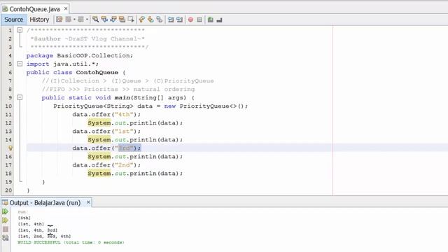 Tutorial Belajar Java 60 - Framework Collection Queue PriorityQueue смотреть онлайн