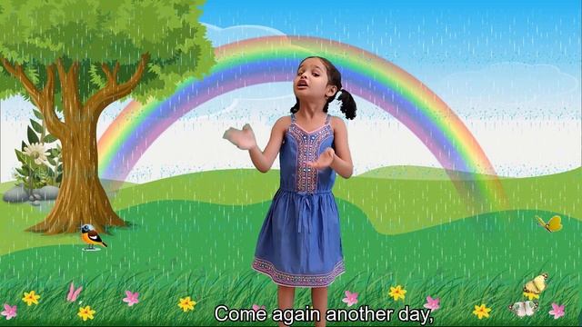 Rain Rain Go Away Song | Nursery Rhyme with Action | KINDERGARDEN RHYME смотреть онлайн