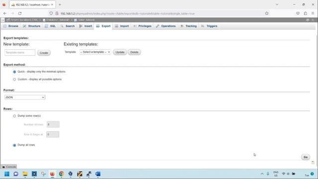 Export JSON from a database in MySql with phpmyadmin смотреть онлайн