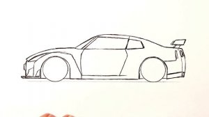Как нарисовать Ниссан ГТР