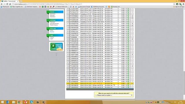 Neobux, Как я работаю с рефералами. Сколько приносят? Кого менять? На сколько продлевать? смотреть онлайн