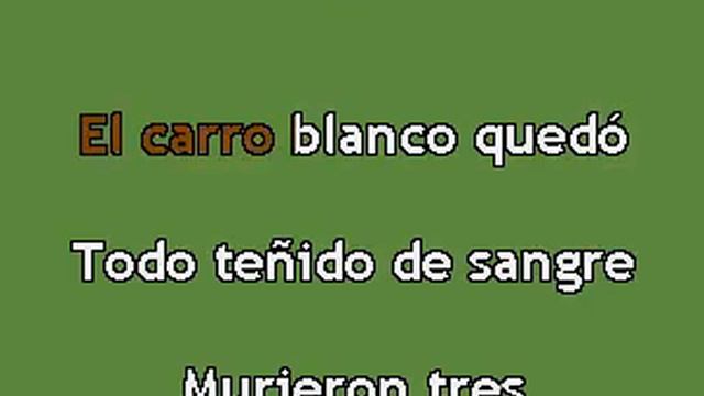 Tigrillo Palma - El Carro Blanco (KARAOKE) смотреть онлайн