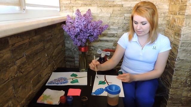 Младший возраст.Рисование : "Веточка сирени". смотреть онлайн