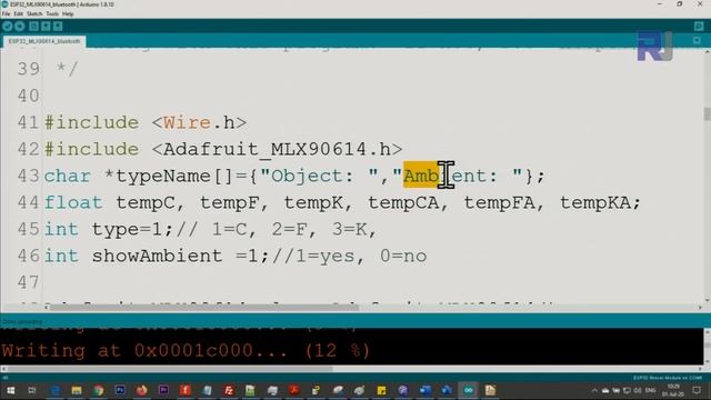 Using Non-Contact MLX90614 Temperature Sensor with EP32 Over Bluetooth смотреть онлайн