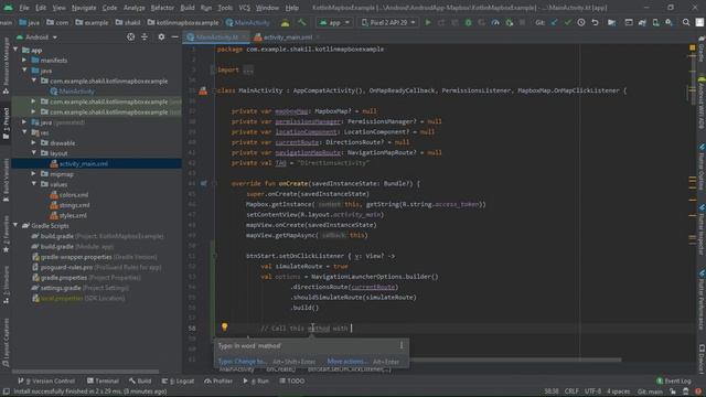 Kotlin Mapbox Tutorial Add a button to start navigation | Part - 05 смотреть онлайн