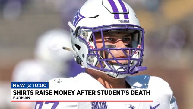 T-shirts being sold in honor of fallen Furman football player Bryce Stanfield смотреть онлайн