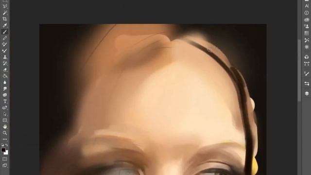 портрет девушки #speedpainting [#draw #digitalart #art #photoshop] смотреть онлайн