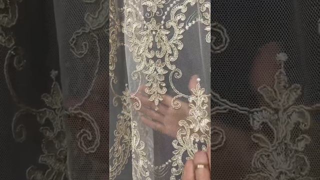 Молочный тюль фатин с вышивкой смотреть онлайн