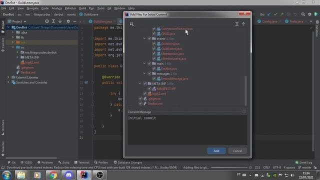 Criar Bot do Discord - Aula 025: Git e github no Intellij IDEA смотреть онлайн