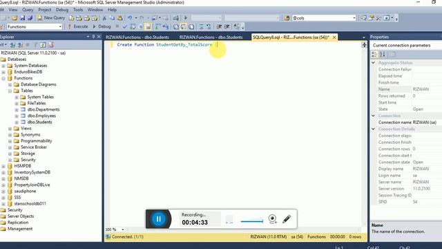 Table Valued Function Using MS SQL 2012 Urdu/Hindi смотреть онлайн