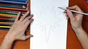 Как нарисовать рождественскую звезду. Онлайн-школа рисования "Малевашки"